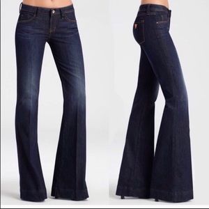Guess jeans brittney flare dark wash blue denim